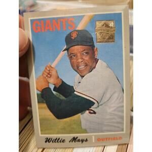 Vtg 1996 Topps Willie Mays Commemorative Reprints #24 1970 #600 MLB HOF
